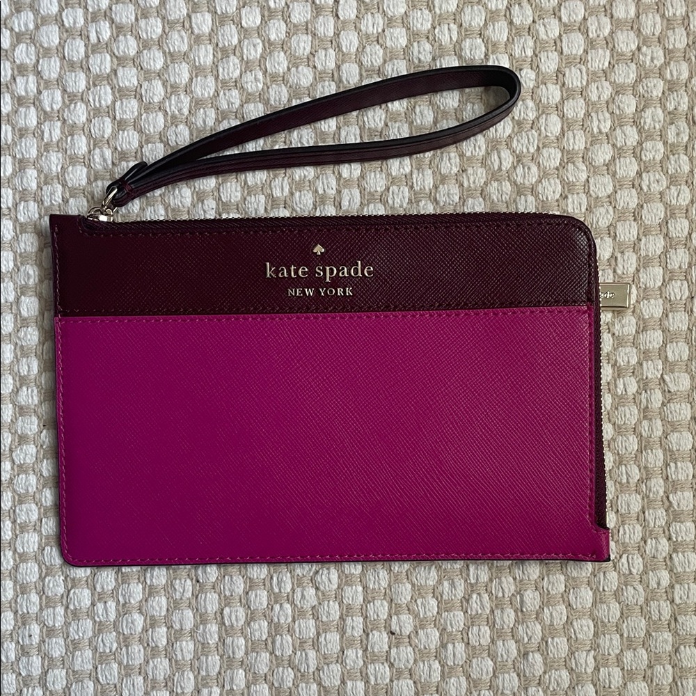Kate Spade Fuchsia and Maroon Clutch